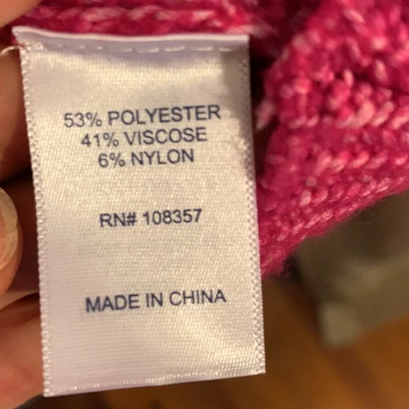 St. John's Bay festival fuchsia mock neck sweater size xxl - Picture 8 of 11